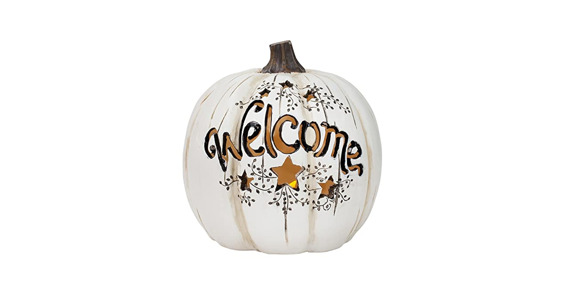 ⭐pumpkin⭐様 Amazon.com: MACKENZIE-CHILDS Illuminated Happy Jack Pumpkin