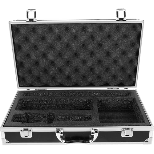 Boîte de transport pour microphone extérieure anti-rayures en alu avec mousse