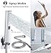 Shower Head, Rain Shower with Handheld, WEISTERLLY 8'' High Pressure Rainfall Stainless Steel Shower Head / 3 Settings Handheld Shower Combo with Shower Holder and 78'' Hose (Chrome)
