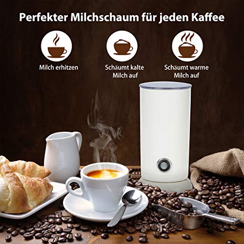 Ultratec Milchaufschäumer, elektrisch, zum Aufwärmen oder Aufschäumen von Milch, 4 Einstellmöglichkeiten für weichen bis… – Bild 3