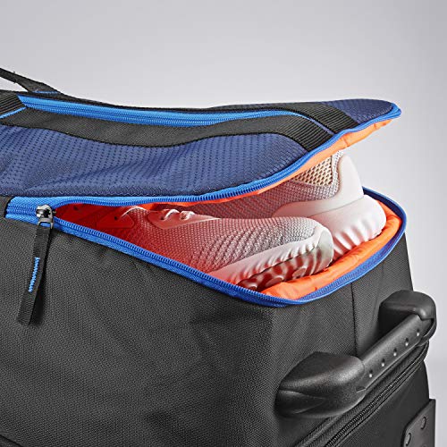 High Sierra Dells Canyon 28-Inch Wheeled Duffel Bag - Large Rolling Duffel Bag - Travel Duffel Bag with Wheels True Navy/Black/Sports Blue