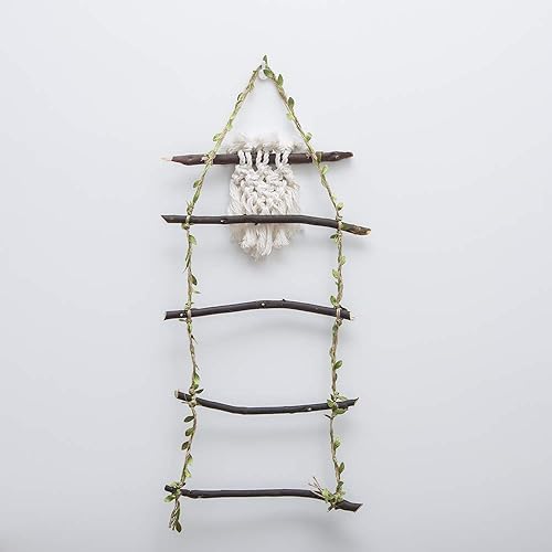 Miniatura 8 de YuCool Cinta de hoja de arpillera de 98 pies de 0.197 in, cordel de vid de yute natural para colgar en la pared con hojas verdes artificiales para