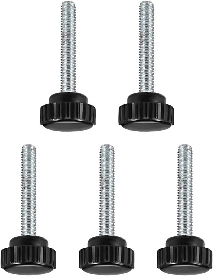 MACHSWON Knurled Clamping Knobs Grip for Saw Drill Press Lathe and Routing Jigs Packaging Machinery Printing Equipment Round Head Clamping Handle Bolt M6 x 40mm 5pcs