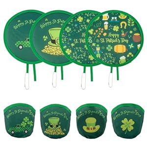 Hagsfire St. Patrick's Day Faltventilatoren 4er-Set