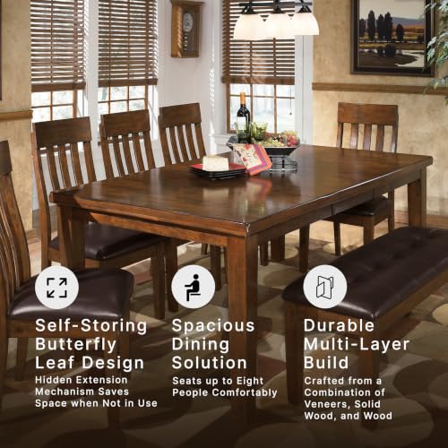 Image of Signature Design by Ashley Ralene Wood Extendable Dining Table, Brown