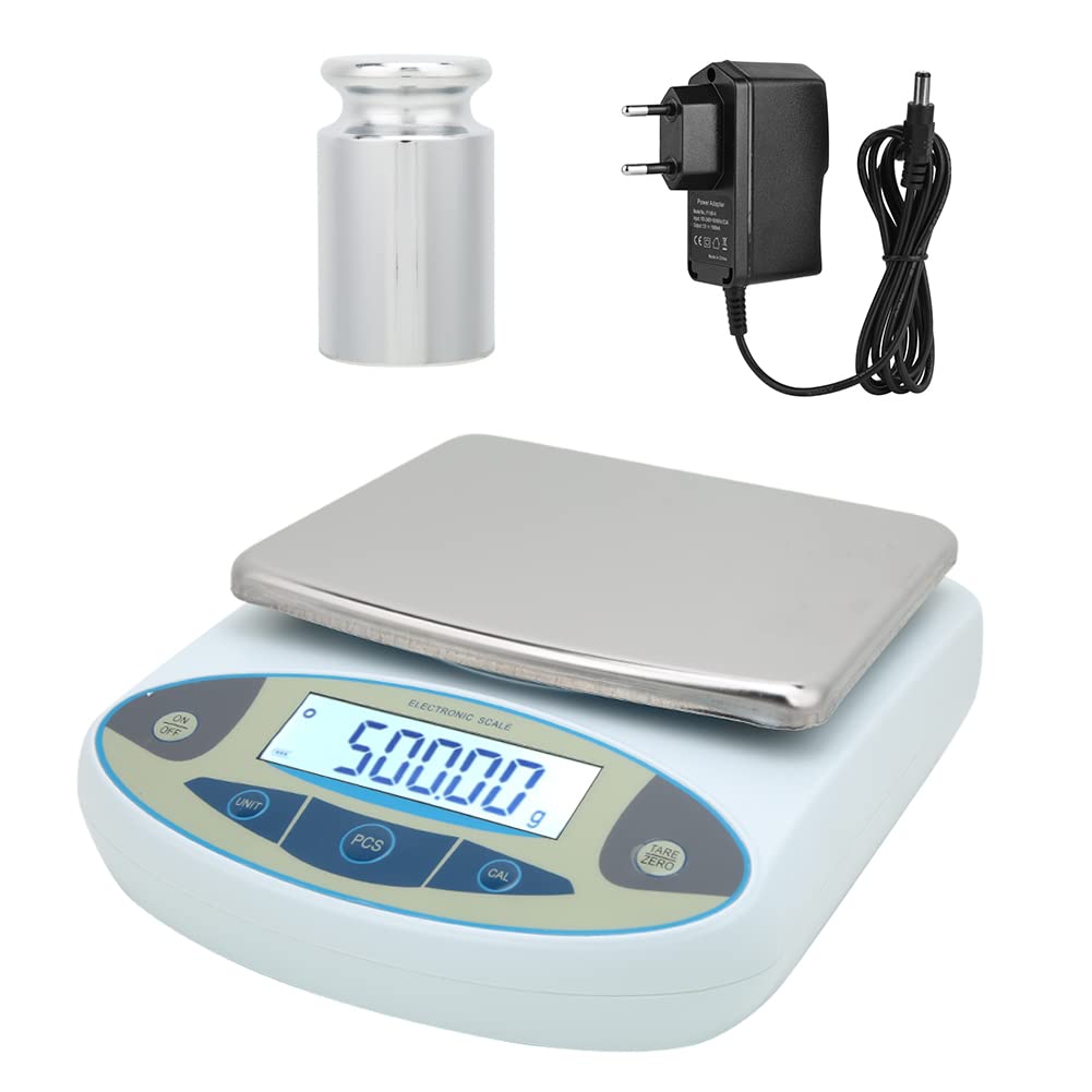 Balanza analítica de precisión digital para uso en laboratorio y joyería - Capacidad de 1000 g con resolución de 0,01 g - Báscula electrónica inteligente con sensores de alta