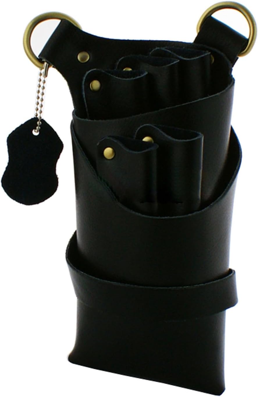 Hairdresser Scissors Bag Tool Kit,Scissor Pouch Holster with Belt for Leather Hair Stylist Barber'S Holder Case