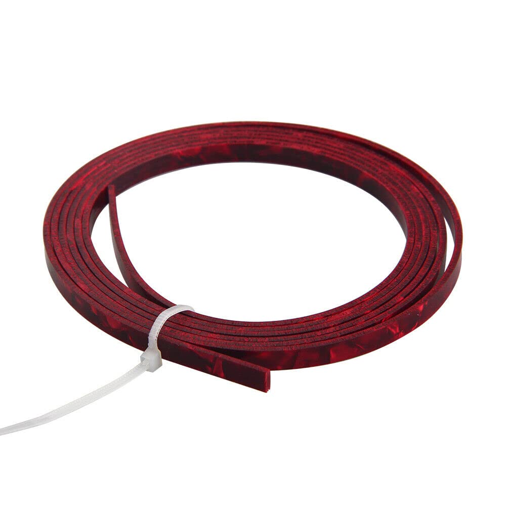 5 Pcs Acoustic Guitar Binding Puling Strip Red Pearl Celluloid 1650x4mmx1.5mm