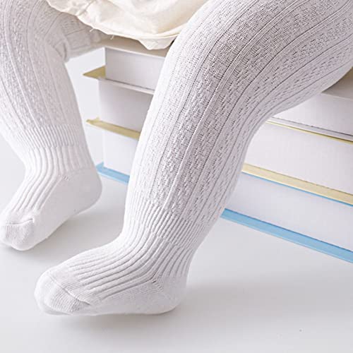 Baby Tights Toddler Girls Soft Cotton Cable Knit Footed Pantyhose Infant Warm Leggings Bow Stretchy Stockings Footed3