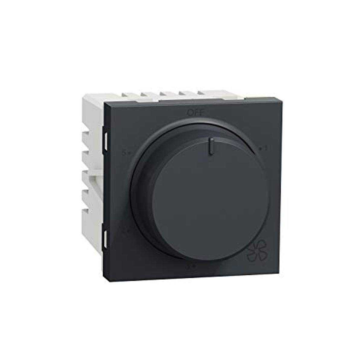 Schneider electric Unica Pure-5 Steps 360 Deg Fan Regulator, 2M, Grey (Pack of 10)