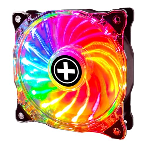 Xilence XPF120G.ARGB.PWM 120mm leiser Gehäuselüfter mit starker ARGB LED und PWM, 4PIN, einfacher Einbau, 440mm Kabellänge, Hydro Bearing, hoher Luftdurchsatz, PC Lüfter für Gaming-Setups & Builds