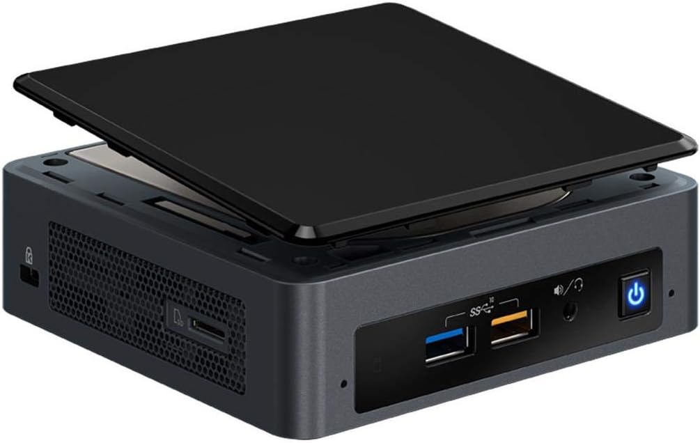 Intel NUC 8 Mainstream Kit (NUC8i5BEK) with lid open for component installation