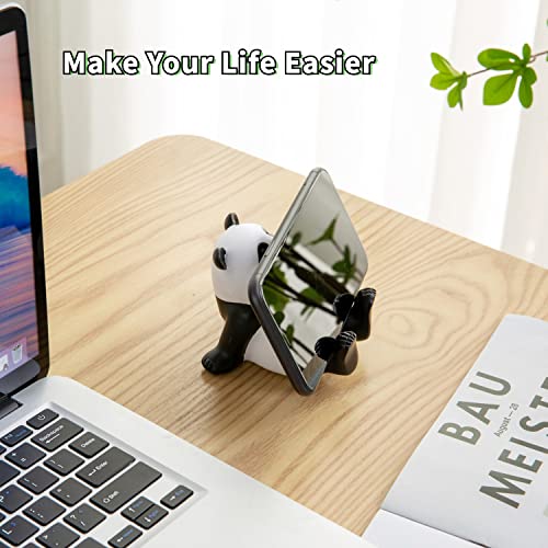 Image of Kawaii Phone Stand for Desk,Adjustable Compatible with Smartphones and Tablets,Cute Panda Smartphone Stand,Kawaii Room Decor Aesthetic (White)