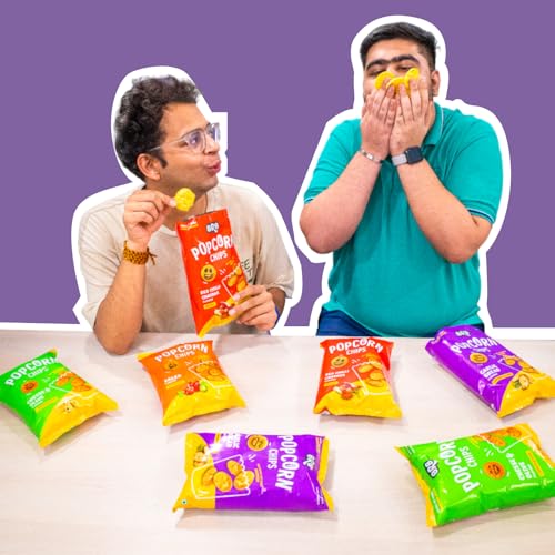 Image of BRB Corn Popped Chips | Garlic Bread Flavour | Not Fried, Not Baked | 30% Less Oil, No Palm Oil, Healthy Snack | 48g /51g Pack (weight may vary) (Pack of 3)