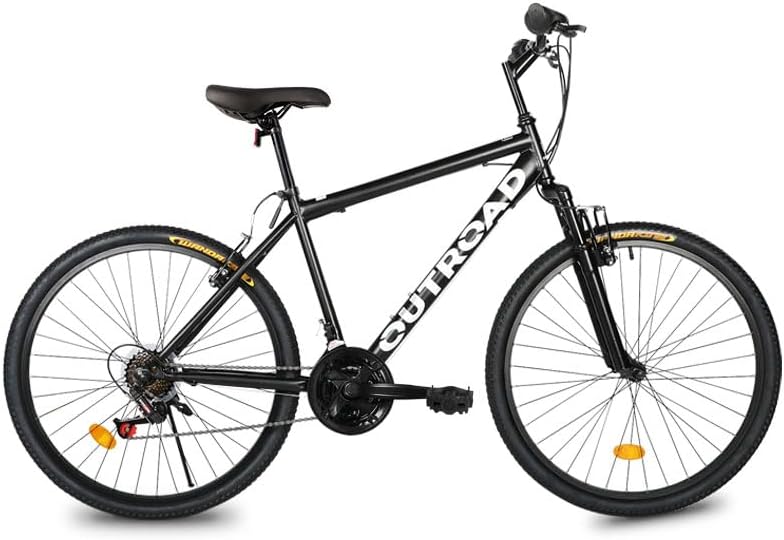 Outroad - Bicicleta de montaña de 21 velocidades, 26 pulgadas, acero de alto carbono, marco de acero al carbono de grado aviación y freno de doble disponible en Yaxa Colombia