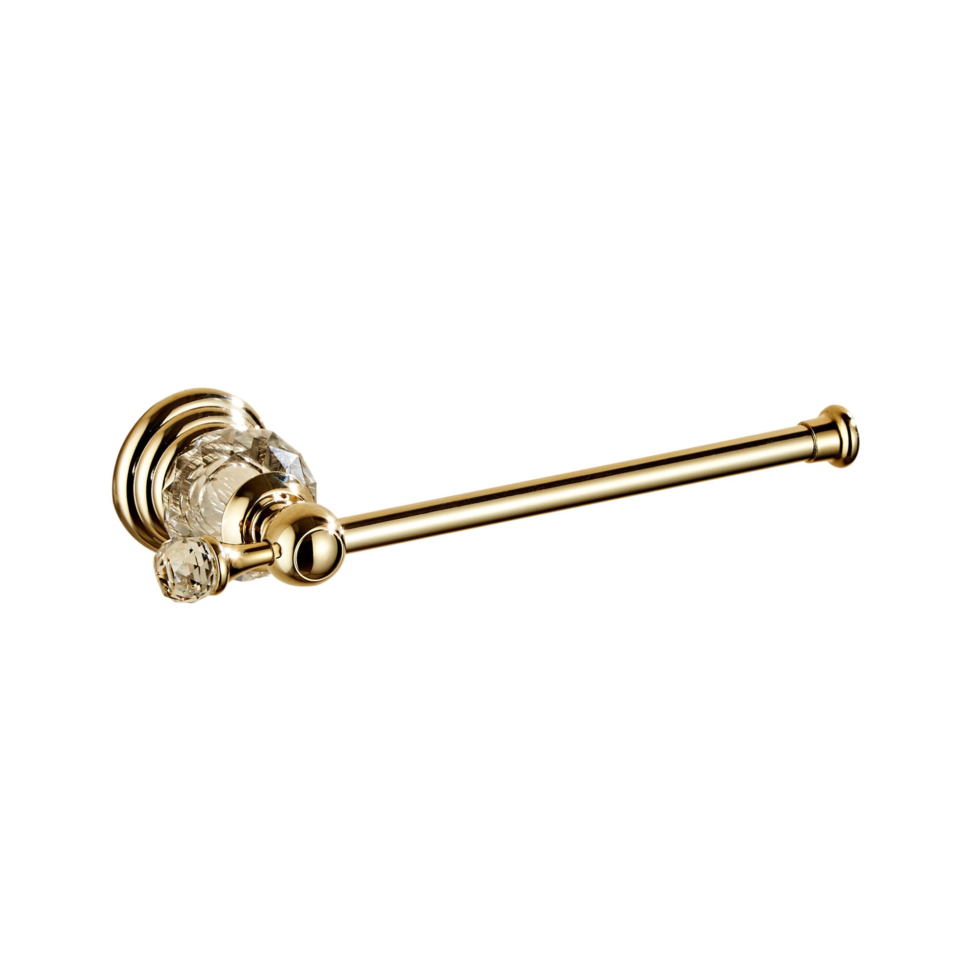 Golden Toilet Roll Paper Holder,Gold Crystal Bathroom Tissue Holder
