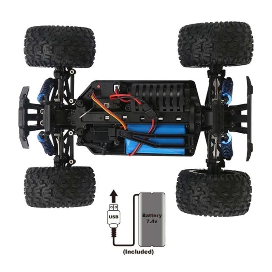 Image of RC Cars,40+KM /H Speed 4WD 1:18 Scale Electric Waterproof Truggy Remote Control Off Road Monster Truck with Rechargeable Batteries Toys for Kids and Adult (RC Crawler ZWD-005), Multi