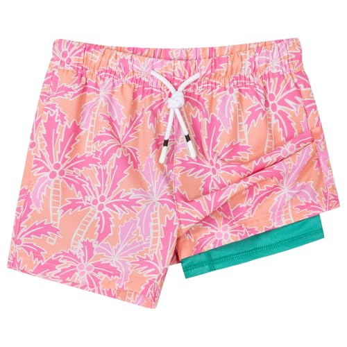 Image of SURF CUZ Boys Swim Trunks with Boxer Brief Liner Toddler Boy Stretch Swimsuit Shorts Quick Dry Swimming Trunks Bathing Suit