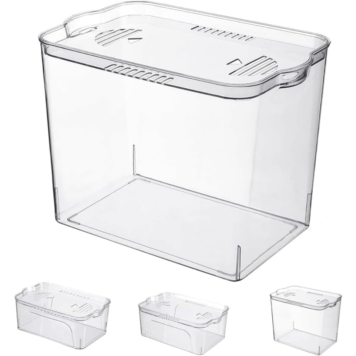 Amazon | Zxyler プラスチック水槽 XL サイズ 蓋付き 透明高強度 金魚