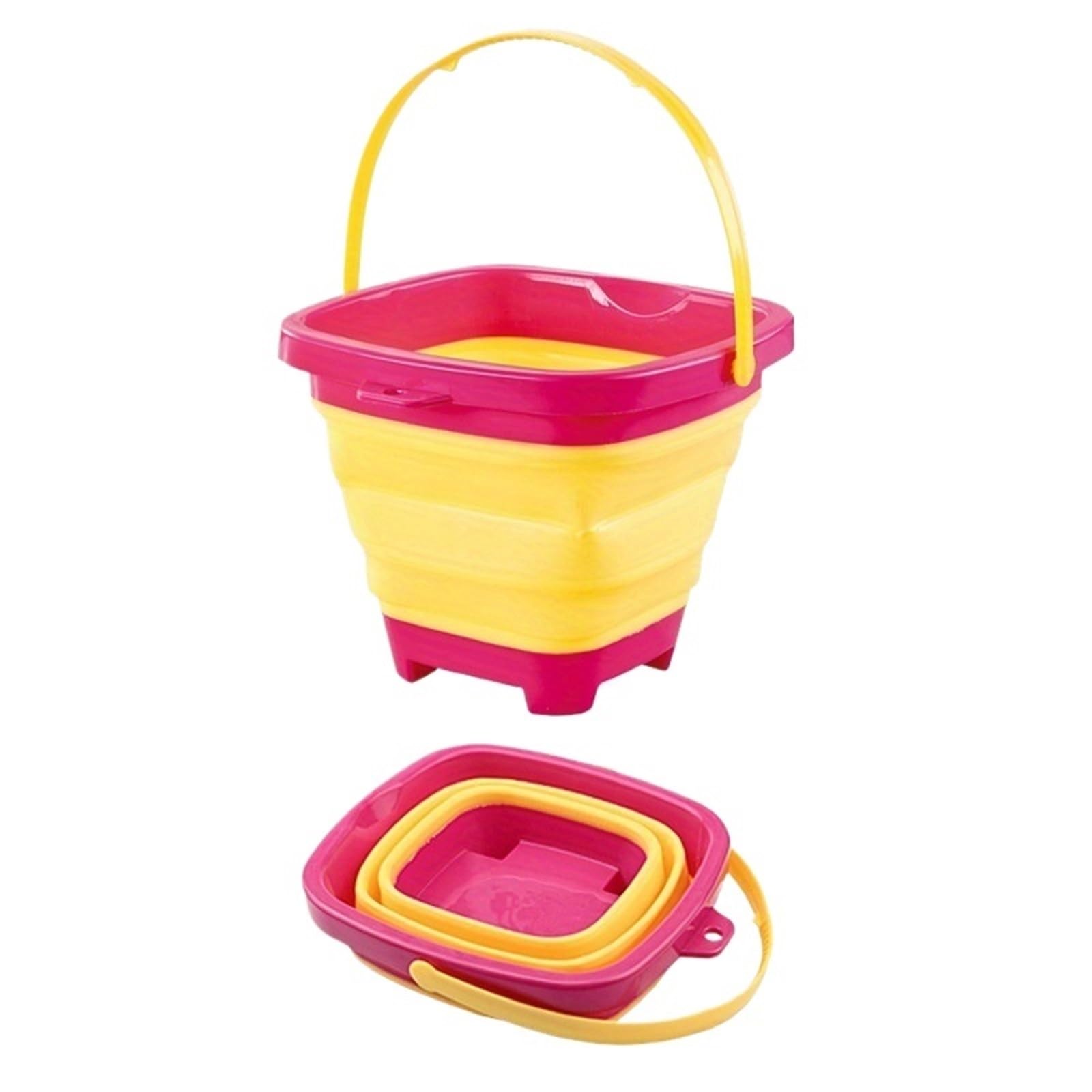 1Pcs Foldable Beach Bucket Silicone Collapsible Buckets For For Summer Activities Camping Gear Travel Sand For Camping And Fishing