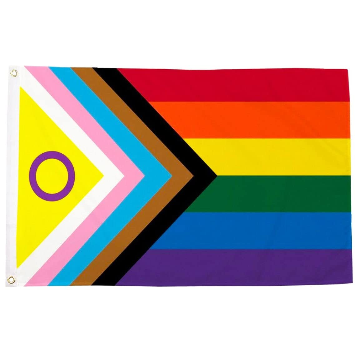 Amazon Com Intersex Inclusive Progress Pride Flag 2x3ft Poly Dorm Room Wall Indoor Outdoor Patio Lawn Garden