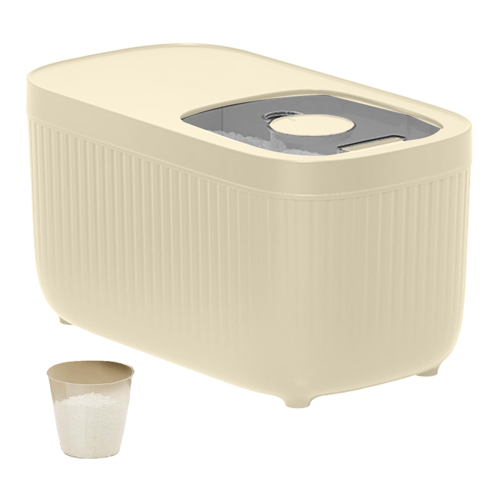 Distributeur de céréales beige en plastique hermétique taille unique pour cuisine
