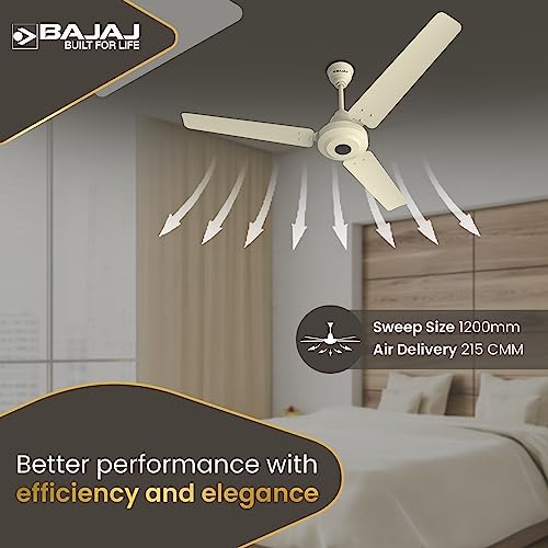 Bajaj Energos 12DC5R 1200 mm Silent BLDC Ceiling Fan5StarRated Energy