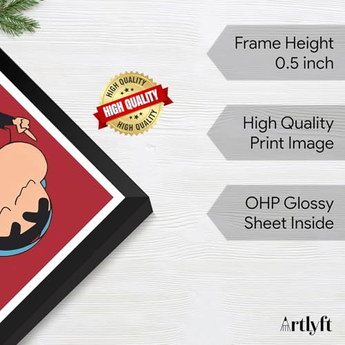 Image of ArtLyft Demon Slayer Anime Wall Frame A4 | Rengoku Quote Poster Frame | Motivational tanjiro - renguko Wall Art | Otaku Room Decor | Anim Lover Gift (Shinchane (High On Music) White)
