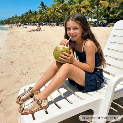 Image of Felix & Flora Toddler Girls Sandals Soft Rubber Princess Flat Shoes Flower Girl Shoes