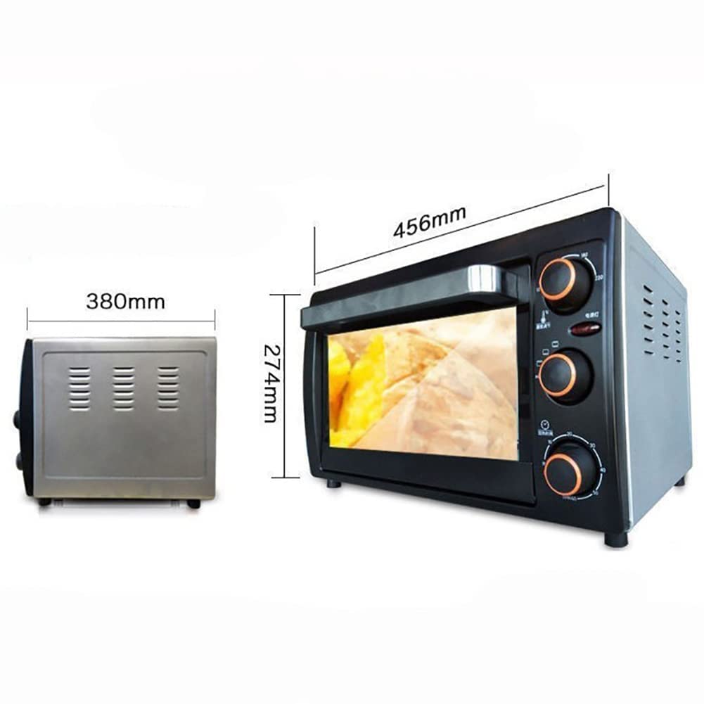 Małe piekarniki, Piekarnik elektryczny i grill 26L, regulacja temperatury od 80°C do 240°C, podwójne drzwi szklane, wyjmowana tacka na okruchy