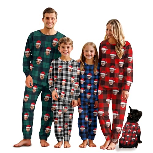 D-Story Custom Face Matching Christmas PJs For Family Personalized Pajama Sets Sleepwear Xmas Fun...
