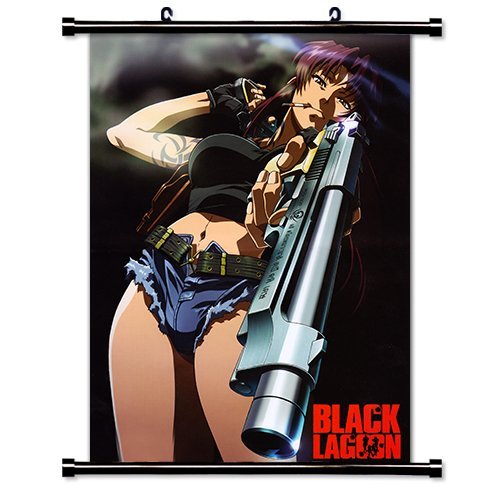 Black Lagoon Fabric Wall Scroll: Industrial Edge Decor