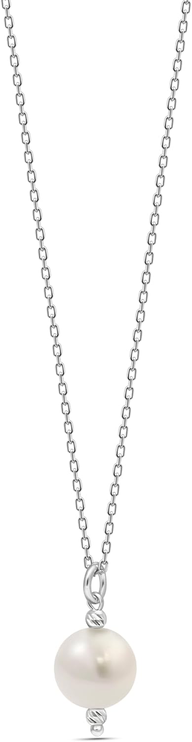 925 Sterling Silver Gemstone Necklace for Women - Simple Necklaces for Women Silver - Birthstone Necklace - Silver Jewelry for Women - Minimalist Jewelry - Birthstone Jewelry for Women