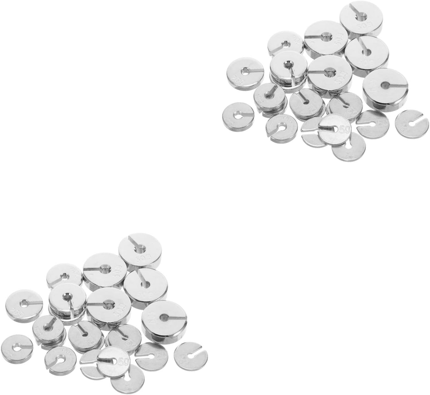 LUOZZY 70pcs Laboratory Weight Set Chrome Plated Calibration Weights for Physics Experiments Teaching Research Lab Instruments
