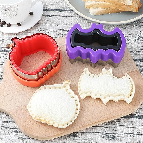 Cokiart UWA24062201 Halloween Cookie Cutters Shapes,Pumpkin And Bat Shapes,Stainless Steel Biscuit Cutters -Sandwich Cutters,Cookie Cutters,Fruit And Vegetable Cutters Molds thumb #4