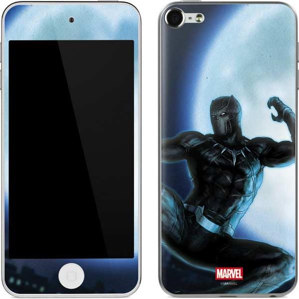 Skinit Decal MP3 Player Skin Compatible with iPod Touch (6th Gen 2015) - Officially Licensed Marvel Black Panther Jumping Through Air Design