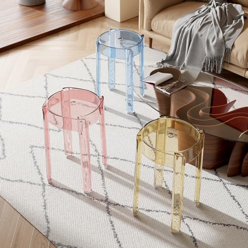 Robusto sgabello da doccia in plastica impermeabile, design impilabile per bagno, cucina, camera da letto, sala da pranzo e ufficio