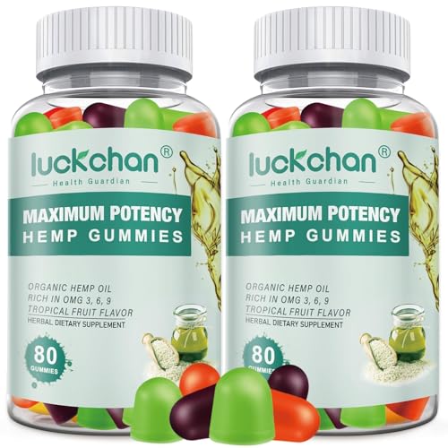 (2 Packs) Hemp Gummies High Potency for Sleep, Pain, Anxiety- Pure Extra Strength Organic Hеmp Oil Gummies - 100% Natural Bear Hemp Gummy for Adults