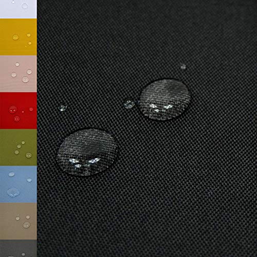 MAGAM-Stoffe Malte Outdoor Stoff Planenstoff Zeltstoff Reißfest Wasserdicht Meterware 50cm (16. Schwarz)