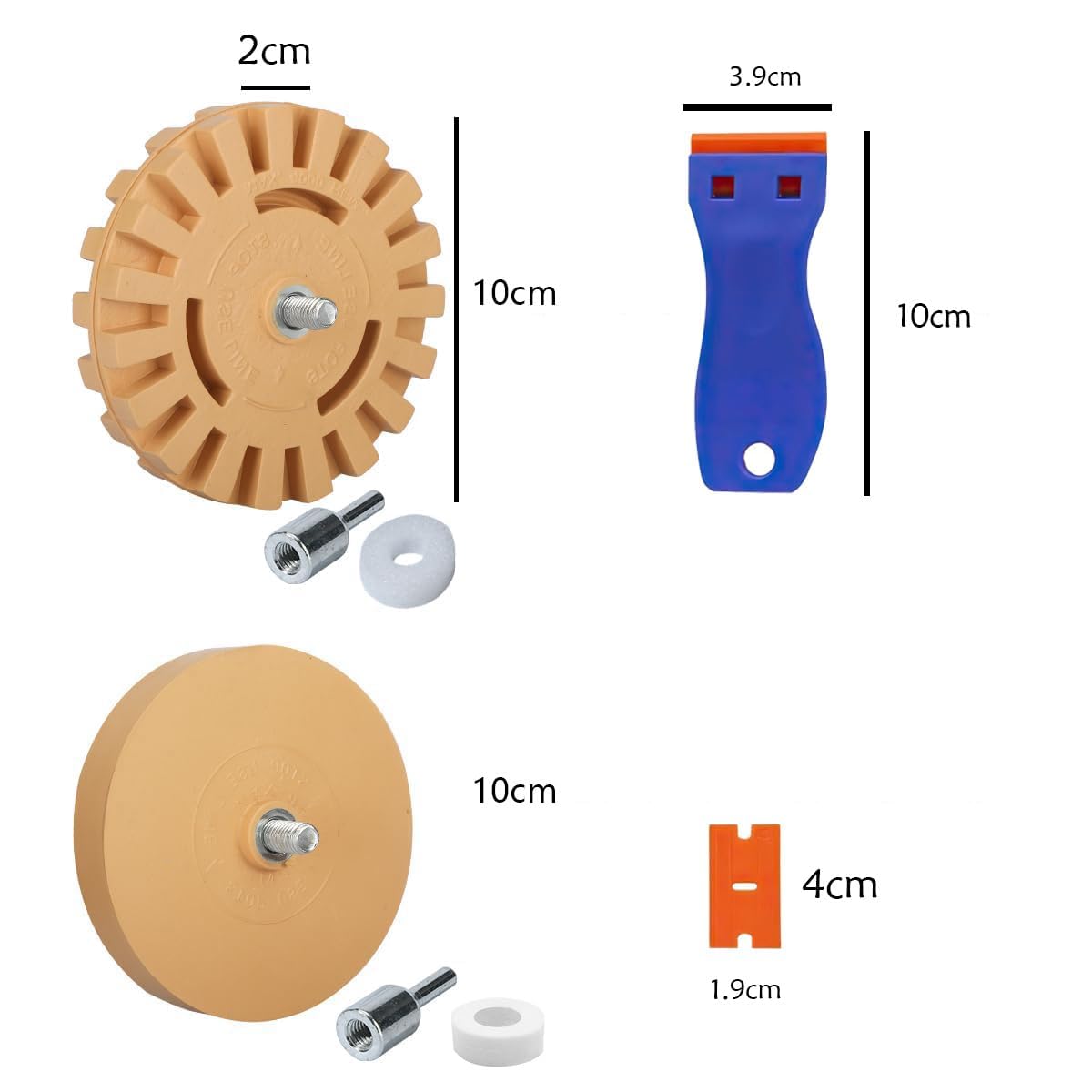 Wenrescry gumka do usuwania kleju i naklejek, adapter 100 mm
