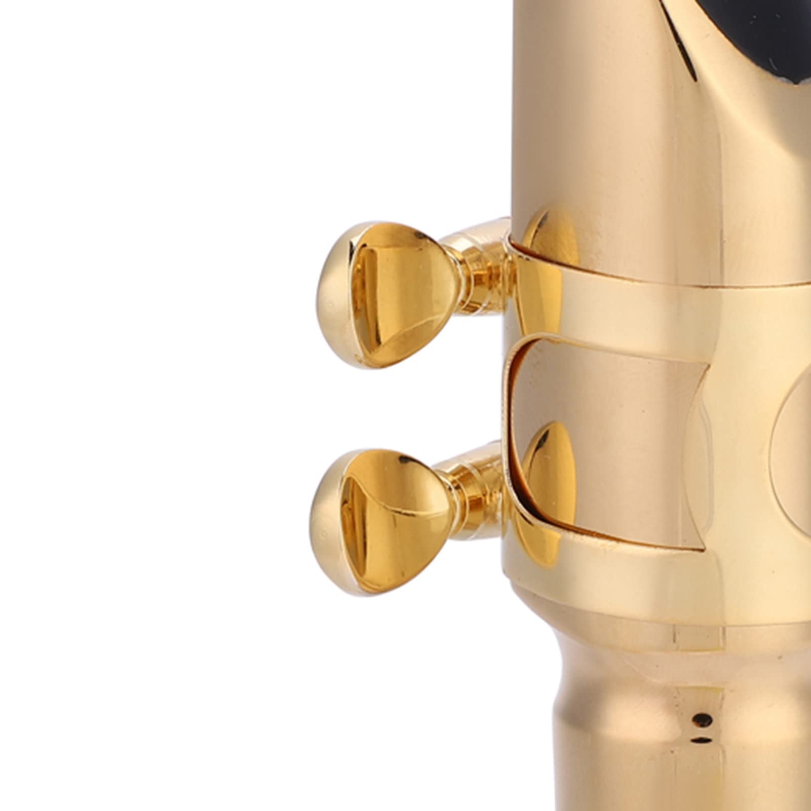 Altsaxophon-Mundstück, Altsaxophon-Mundstück mit Kappe und Pads, Messing-Metall-Eb-Alt-Tenorsaxophon-Mundstück 6C für Saxophon-Profis und Anfänger