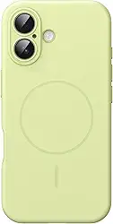 JETech Capa Magnética de Silicone para iPhone 17 6,3 Polegadas, Compatível com MagSafe, Toque Macio e Sedoso, Case com Absorção de Choque, Proteção para Lente da Câmera (Verde)
