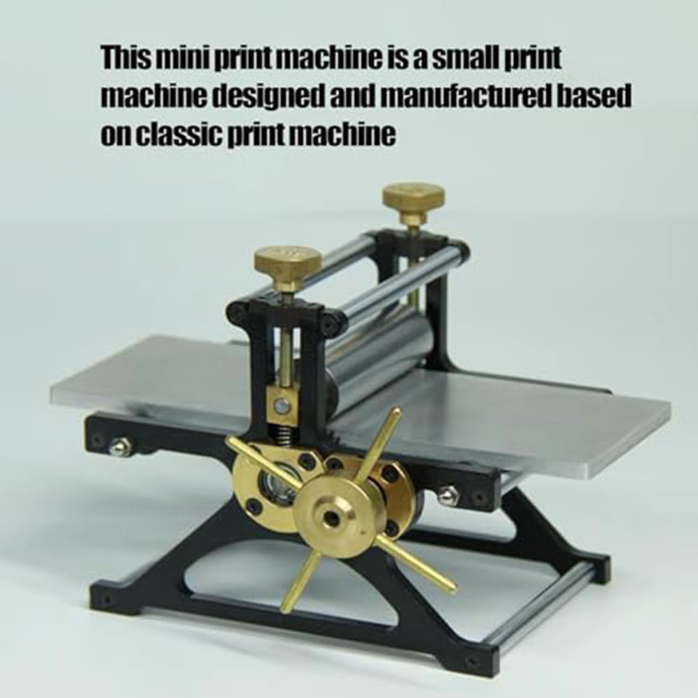 Mini maszyna do druku typograficznego, ręczna maszyna do wytrawiania do dekoracji wnętrz, rozmiar stołu 75 x 200 mm do drukowania, wydruków książek i biletów