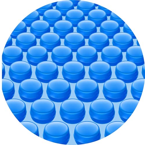 UIRWAY 16 Mil Premium Solar Pool Cover – 18ft Blue Bubble Solar Blanket for Inground and Above Ground Pools – Ultra Thick, Long-Lasting, High Heat Retention, Customizable Fit