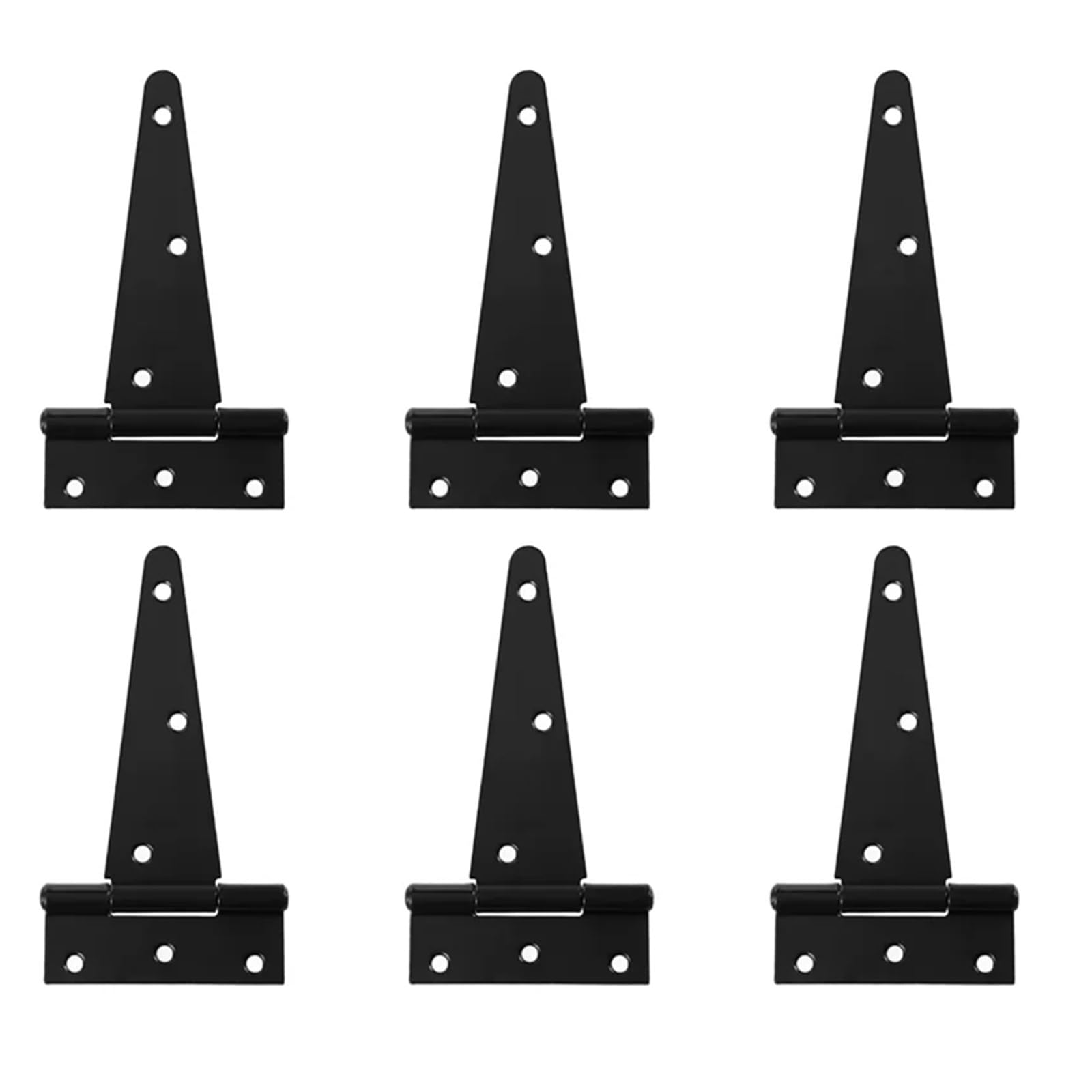 6 bisagras en T de alta resistencia for puertas, con tornillos, resistentes a la intemperie, accesorios for granero, 2, mm espesor