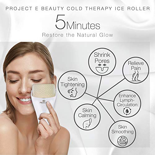 Mittel gegen Tränensäcke mit Project E Beauty Eisroller für Kältetherapie