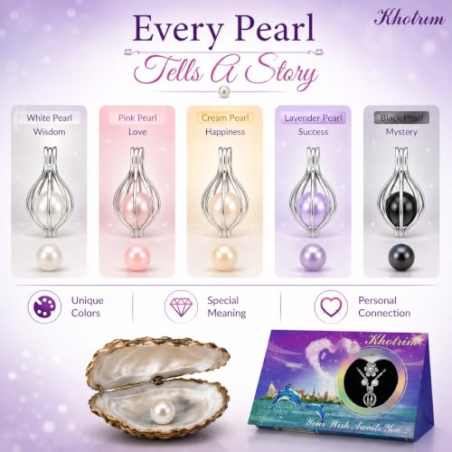 Image of Love Wish White Pearl Kit - Your Own Pearl Pendant love pearl necklace kit with Earrings Valentine Gifts for Girlfriend Romantic Gift for Her on Birthday