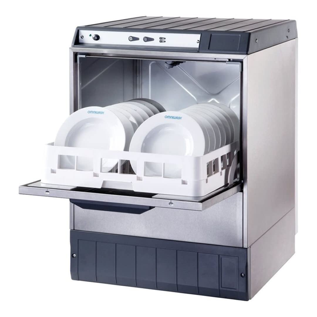 Stalwart 5000STDDPS Commercial Dishwasher 540 Plates/Hour 500mm Basket Drain Pump Detergent Pump 13A Omniwash