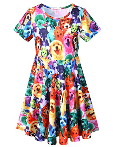 Qpancy Colorful Dog Dresses For Girls Kids Summer Dress Party Outfits Clothes,Size 6 7 #TOP30