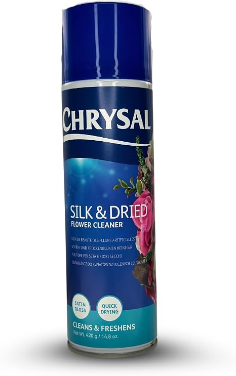Chrysal Silk & Dried Flowers Cleaner Spray (14.8 oz) - Floral Supplies For Artificial Plants - Flower Arrangements Supplies - Ideal Florist Supplies – Artificial Plant accessories - Silk Plants Cleane